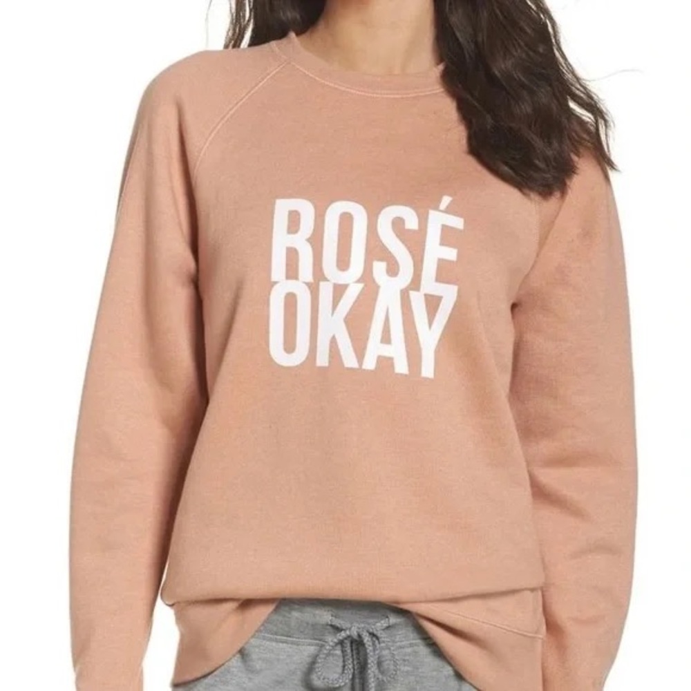Brunette the Label Rose Okay Crew Neck Sz S/M